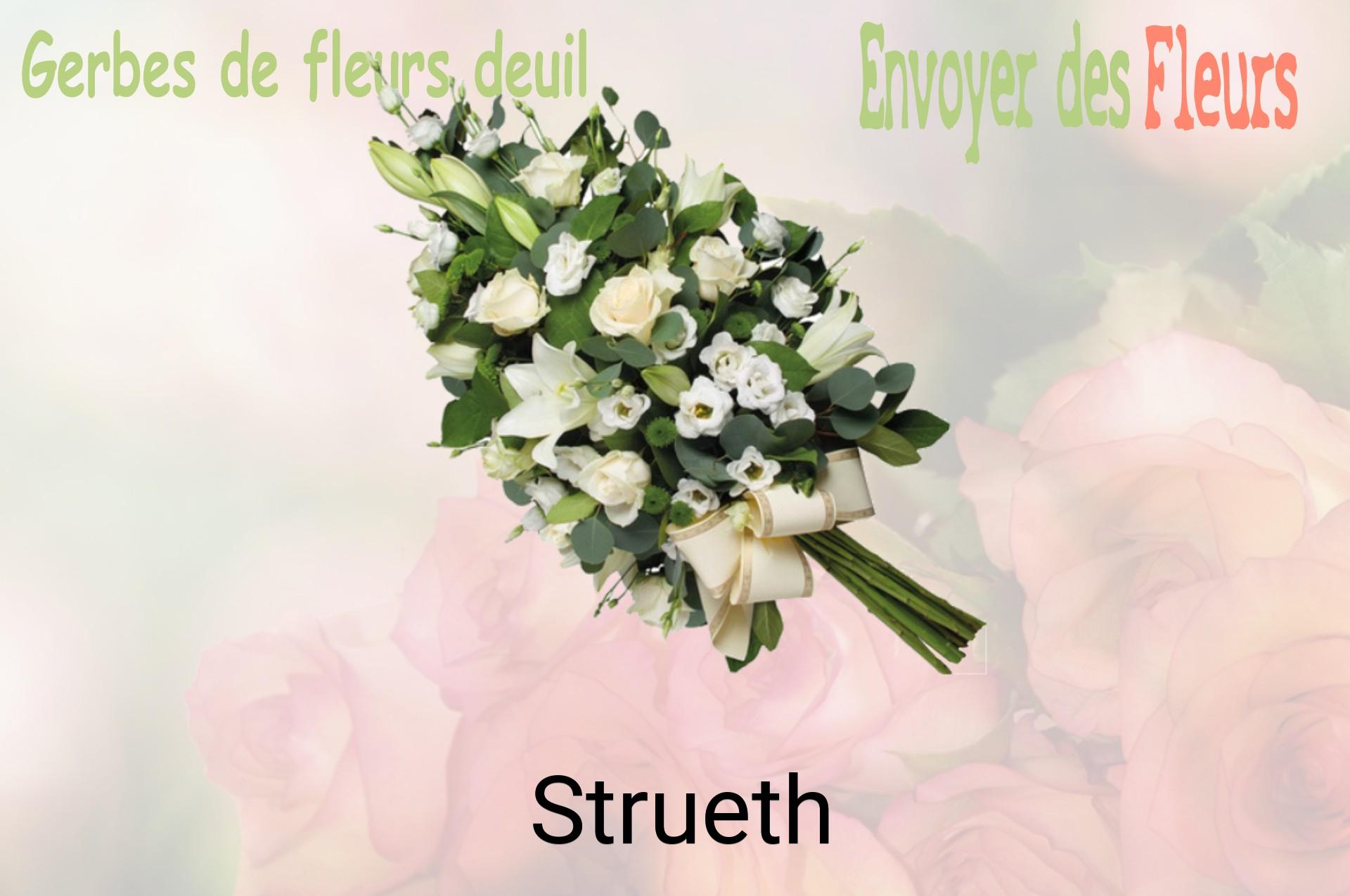 Gerbe de fleurs de deuil livrée à Strueth